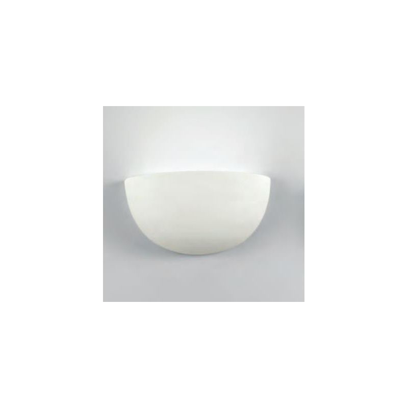 605 APPLIQUE A VASCHETTA IN CERAMICA EFFETTO GESSO VERNICIABILE DIAMETRO 28 ISYLUCE - Cristalensi Shop Online