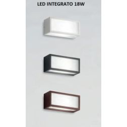 DECO' APPLIQUE ESTERNO IP54 LED 18W LUCE 3000K O 4000K BIANCO ANTRACITE E CORTEN ISYLUCE ISYLUCE - Cristalensi Shop Online