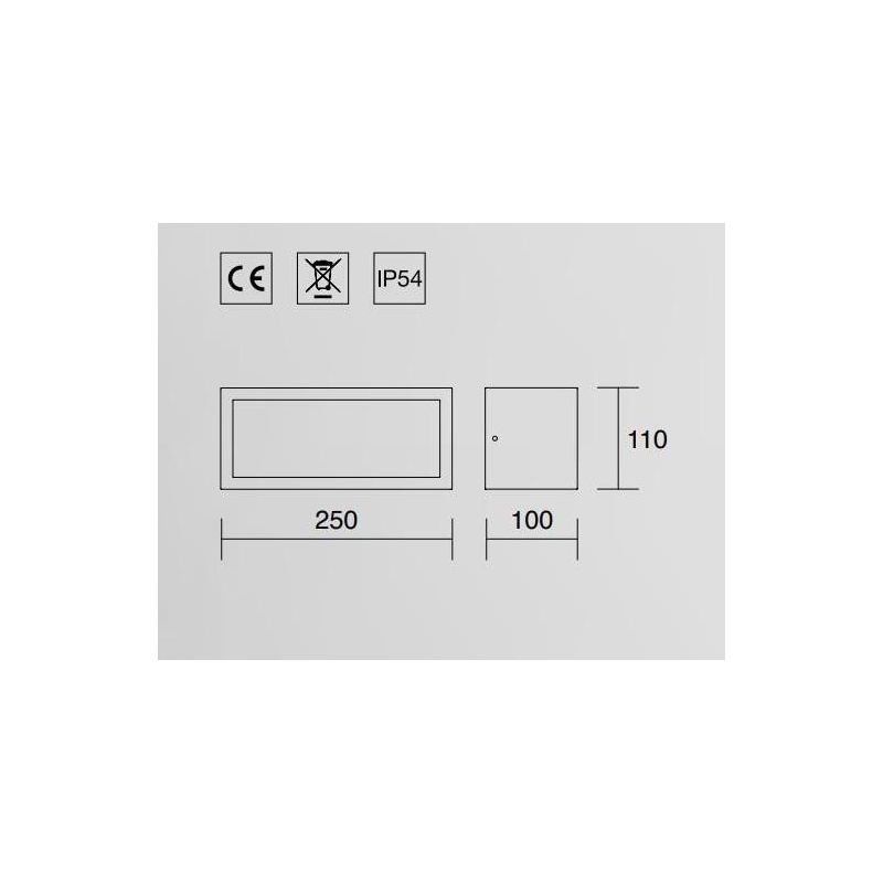 DECO' APPLIQUE ESTERNO IP54 LED 18W LUCE 3000K O 4000K BIANCO ANTRACITE E CORTEN ISYLUCE ISYLUCE - Cristalensi Shop Online