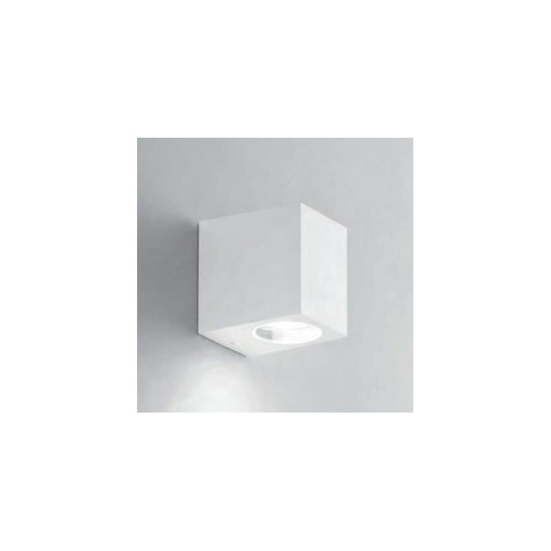 APPLIQUE CUBO DA ESTERNO ANTI SALSEDINE IP54 BIANCO E ANTRACITE ATTACCO GU10 ISYLUCE - Cristalensi Shop Online