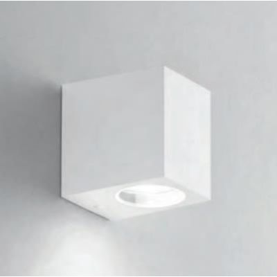 APPLIQUE CUBO DA ESTERNO ANTI SALSEDINE IP54 BIANCO E ANTRACITE ATTACCO GU10 ISYLUCE - Cristalensi Shop Online