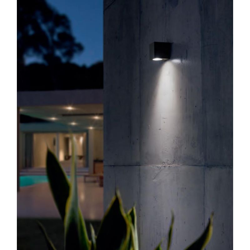 APPLIQUE CUBO DA ESTERNO ANTI SALSEDINE IP54 BIANCO E ANTRACITE ATTACCO GU10 ISYLUCE - Cristalensi Shop Online