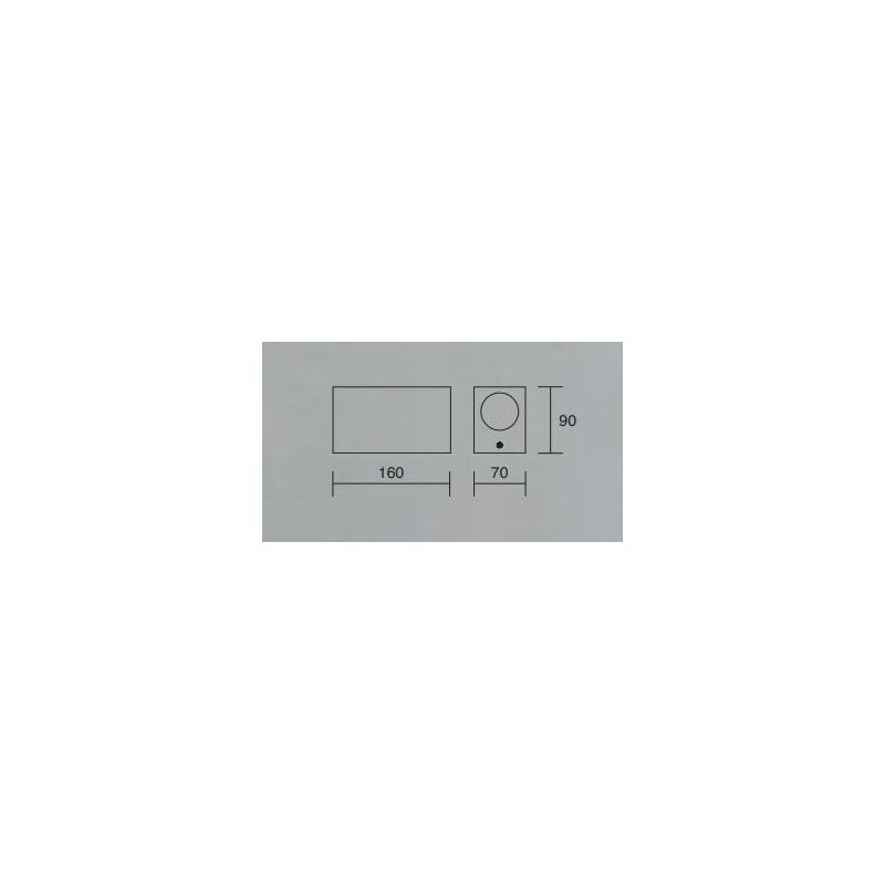 APPLIQUE PARALLELEPIPEDO DA ESTERNO ANTI SALSEDINE IP54 BIANCO E ANTRACITE ATTACCO 2XGU10 ISYLUCE - Cristalensi Shop Online