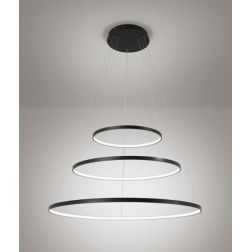 2335 LAMPADARIO ALURING AFFRALUX 3 ANELLI LED MODERNO DIAMETRO 80/60/40 AFFRALUX - Cristalensi Shop Online 2