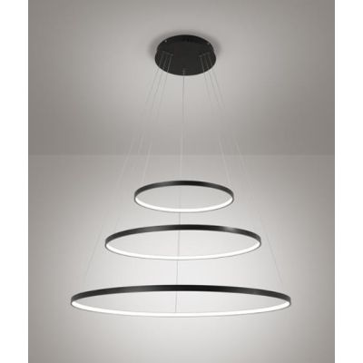 2335 LAMPADARIO ALURING AFFRALUX 3 ANELLI LED MODERNO DIAMETRO 80/60/40 AFFRALUX - Cristalensi Shop Online