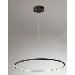 ALURING AFFRALUX LAMPADARIO A LED 32W A CERCHIO ALLUMINIO BIANCO O NERO AFFRALUX - Cristalensi Shop Online 2