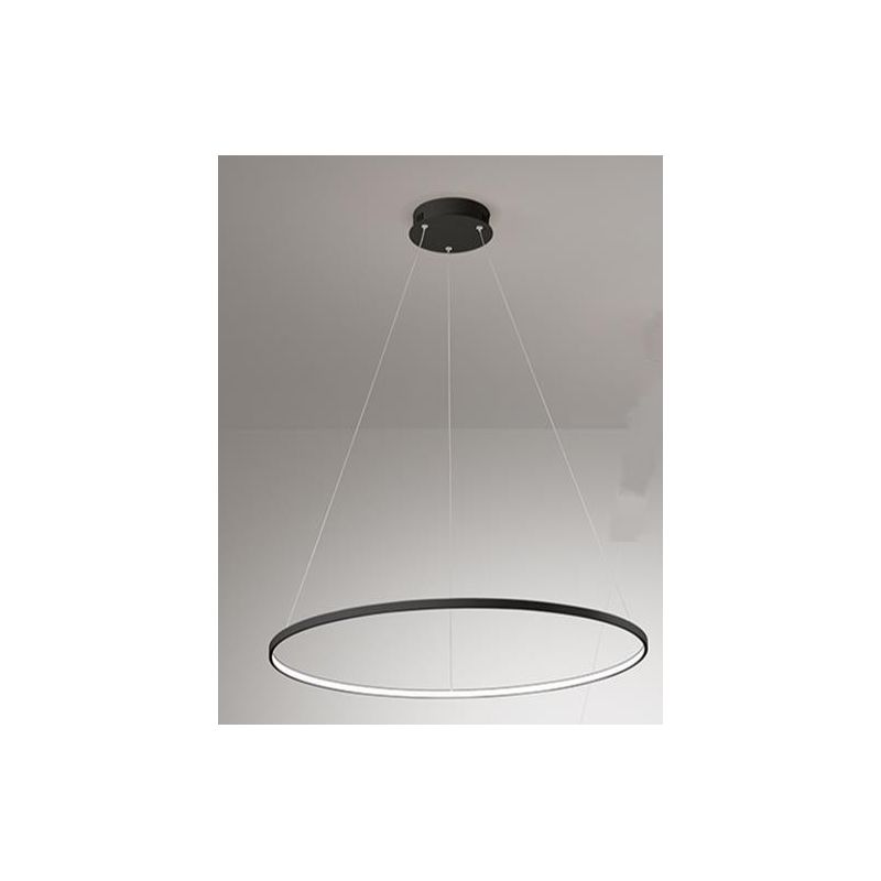 ALURING AFFRALUX LAMPADARIO A LED 32W A CERCHIO ALLUMINIO BIANCO O NERO AFFRALUX - Cristalensi Shop Online