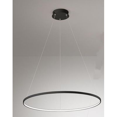 ALURING AFFRALUX LAMPADARIO A LED 32W A CERCHIO ALLUMINIO BIANCO O NERO AFFRALUX - Cristalensi Shop Online