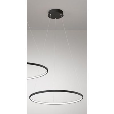 2333 SOSPENSIONE BIANCA O NERA DIAMETRO 60 CM A LED INTEGRATA DA 26W AFFRALUX - Cristalensi Shop Online