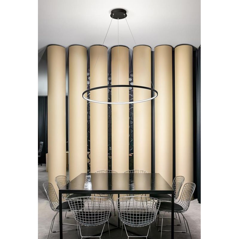 2333 SOSPENSIONE BIANCA O NERA DIAMETRO 60 CM A LED INTEGRATA DA 26W AFFRALUX - Cristalensi Shop Online