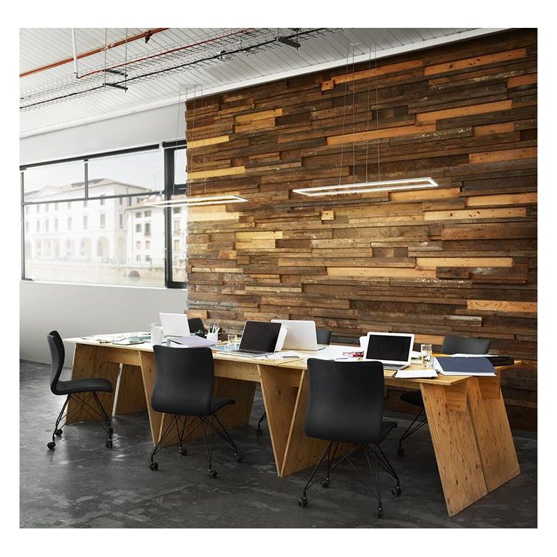 QUATTRO LAMPADARIO SOSPENSIONE LED 72W 3000K RETTANGOLARE GRANDE MODERNO AFFRALUX - Cristalensi Shop Online