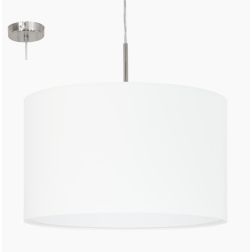 PASTERI SOSPENSIONE IN STOFFA COLORE BIANCO DIAMETRO 38 CM EGLO - Cristalensi Shop Online