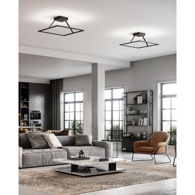 QUATTRO PLAFONIERA GRANDE LED 63W 3000K QUADRATA LATO 48,5 MODERNA AFFRALUX AFFRALUX - Cristalensi Shop Online