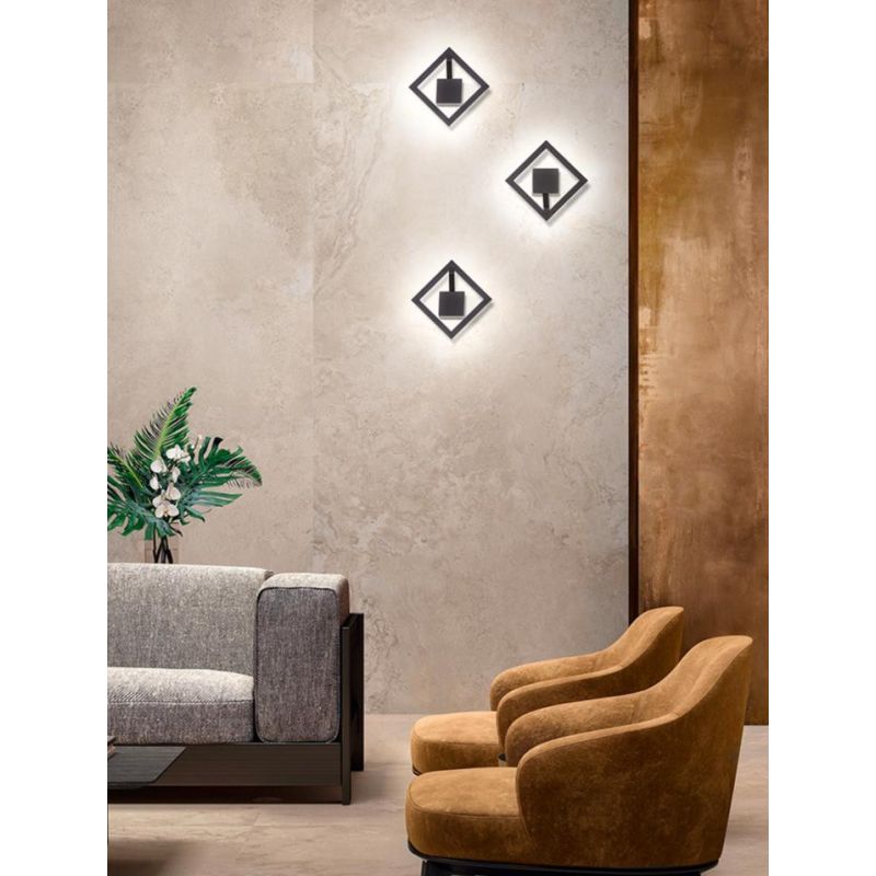QUATTRO PLAFONIERA APPLIQUE PICCOLO LED 19W 3000K QUADRATO LATO 20 AFFRALUX - Cristalensi Shop Online