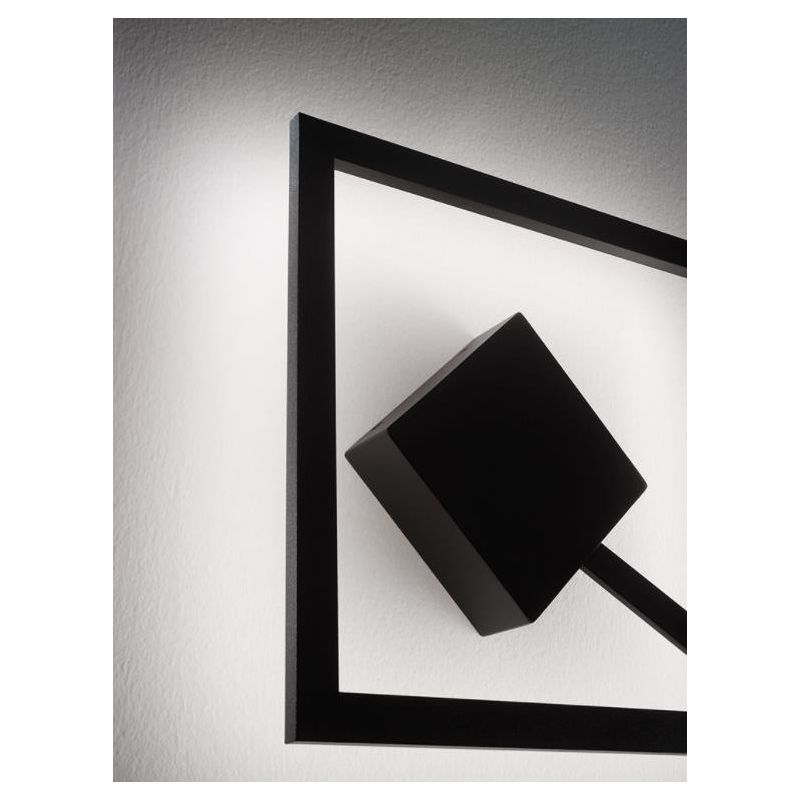 QUATTRO PLAFONIERA APPLIQUE PICCOLO LED 19W 3000K QUADRATO LATO 20 AFFRALUX - Cristalensi Shop Online