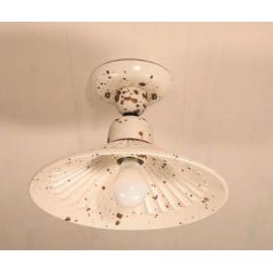 PLAFONIERA PIATTO D32 IN TERRACOTTA DECORATA A MANO PRODOTTA IN ITALIA DALLA IMAS IMAS - Cristalensi Shop Online