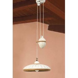 SALISCENDI IN TERRACOTTA DECORATA A MANO D30 CM PRODOTTA IN ITALIA DALLA IMAS IMAS - Cristalensi Shop Online