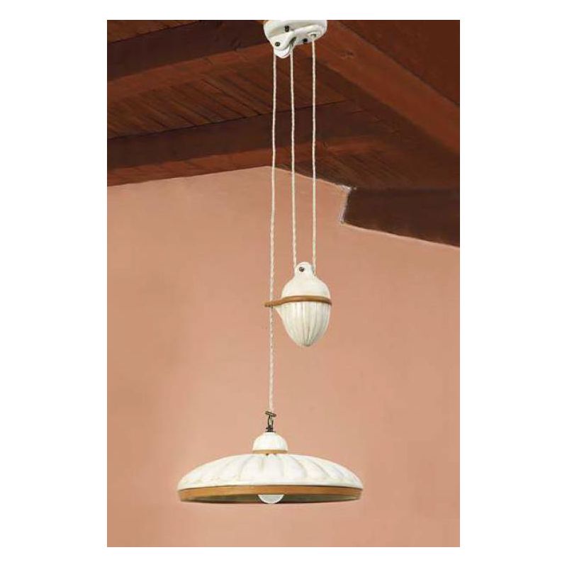 SALISCENDI IN TERRACOTTA DECORATA A MANO D30 CM PRODOTTA IN ITALIA DALLA IMAS IMAS - Cristalensi Shop Online