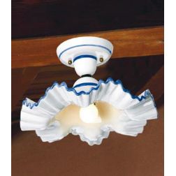 PLAFONIERA RUSTICA IN TERRACOTTA DECORATA A MANO MADE IN ITALY DELLA IMAS IMAS - Cristalensi Shop Online