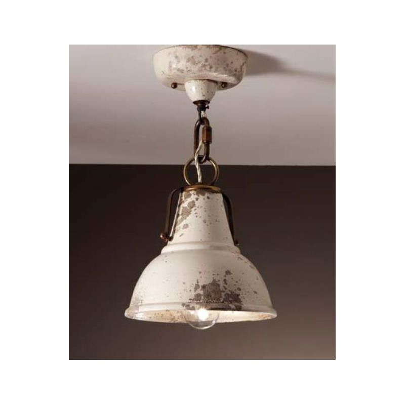 PLAFONIERA RUSTICA IN TERRACOTTA DECORATA A MANO IN ITALIA DALLA IMAS IMAS - Cristalensi Shop Online