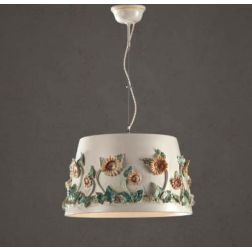 SOSPENSIONE CLASSICA IN CERAMICA CON DECORI IN RILIEVO MADE IN ITALY DELLA IMAS IMAS - Cristalensi Shop Online