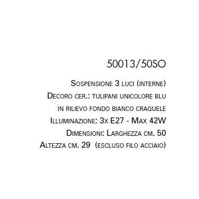 SOSPENSIONE CLASSICA IN CERAMICA CON DECORI IN RILIEVO MADE IN ITALY DELLA IMAS IMAS - Cristalensi Shop Online