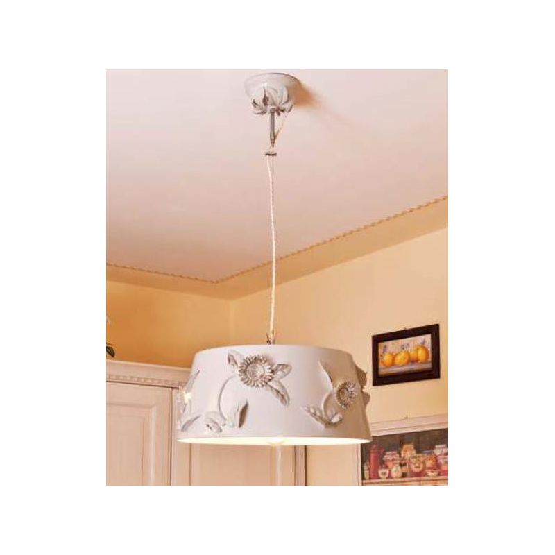 SOSPENSIONE CLASSICA IN CERAMICA CON DECORI IN RILIEVO MADE IN ITALY DELLA IMAS IMAS - Cristalensi Shop Online