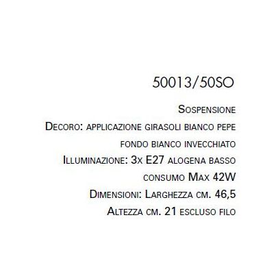 SOSPENSIONE CLASSICA IN CERAMICA CON DECORI IN RILIEVO MADE IN ITALY DELLA IMAS IMAS - Cristalensi Shop Online