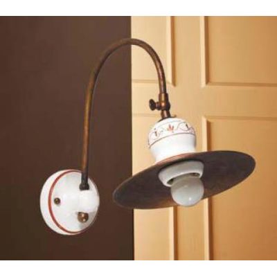 APPLIQUE RUSTICA CON SNODO IN TERRACOTTA E OTTONE MADE IN ITALY DELLA IMAS IMAS - Cristalensi Shop Online