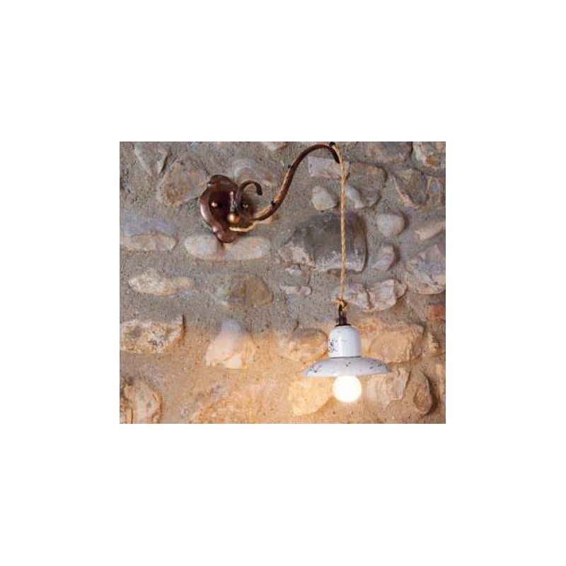 APPLIQUE RUSTICA IN TERRACOTTA E OTTONE MADE IN ITALY DELLA IMAS IMAS - Cristalensi Shop Online