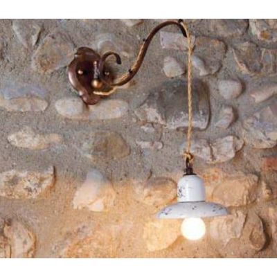 APPLIQUE RUSTICA IN TERRACOTTA E OTTONE MADE IN ITALY DELLA IMAS IMAS - Cristalensi Shop Online