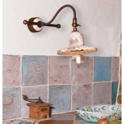 APPLIQUE RUSTICA CON SNODO IN TERRACOTTA E OTTONE MADE IN ITALY DELLA IMAS IMAS - Cristalensi Shop Online