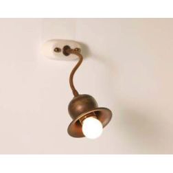 APPLIQUE IN OTTONE INVECCHIATO CON BRACCIO FLESSIBILE MADE IN ITALY DELLA IMAS IMAS - Cristalensi Shop Online