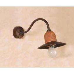 APPLIQUE STILE RUSTICO CON PIATTO IN OTTONE INVECCHIATO MADE IN ITALY IMAS - Cristalensi Shop Online