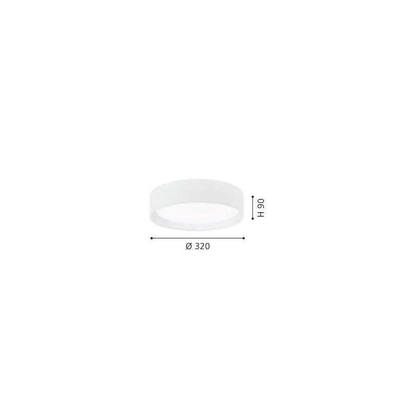 PASTERI PLAFONIERA IN TESSUTO COLORE BIANCO DIAMETRO 32CM CON LED INTEGRATO EGLO - Cristalensi Shop Online