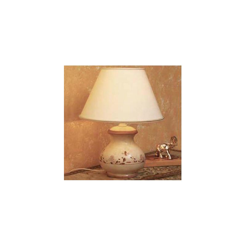 LAMPADA DA TAVOLO IN TERRACOTTA DECORATA A MANO CON PARALUME PRODOTTA IN ITALIA DALLA IMAS IMAS - Cristalensi Shop Online