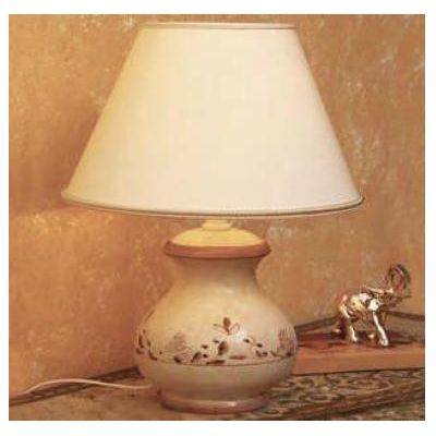 LAMPADA DA TAVOLO IN TERRACOTTA DECORATA A MANO CON PARALUME PRODOTTA IN ITALIA DALLA IMAS IMAS - Cristalensi Shop Online