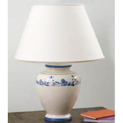 LAMPADA DA TAVOLO IN TERRACOTTA DECORATA A MANO CON PARALUME PRODOTTA IN ITALIA DALLA IMAS IMAS - Cristalensi Shop Online