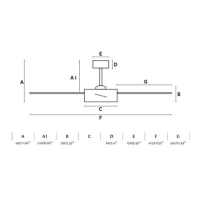 BARTH VENTILATORE NERO O BIANCO LUCE LED 24W DIMMERABILE DIAMETRO CM 132 3 PALE CON TELECOMANDO FARO VENTILATORI - Cristalensi S