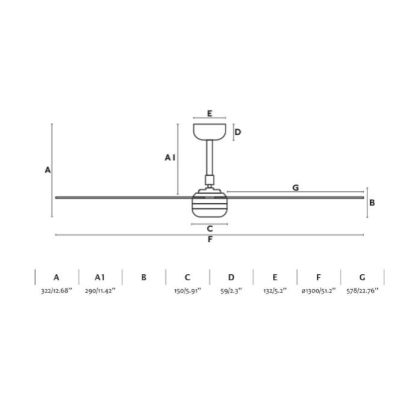 PUNT VENTILATORE SENZA LUCE BIANCO O NERO CON 3 PALE IN LEGNO D132 CM CON TELECOMANDO INCLUSO FARO VENTILATORI - Cristalensi Sho