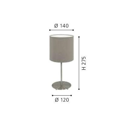 PASTERI LAMPADA TAVOLO PICCOLA IN TESSUTO COLOR TORTORA H. 27,5 CM EGLO - Cristalensi Shop Online