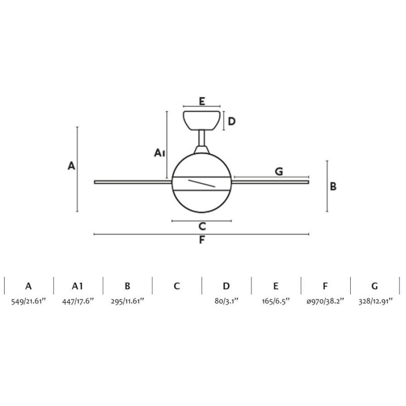 HVAR VENTILATORE DA SOFFITTO BIANCO LED 24W DIMMERABILE D97 CM 3 PALE CON TELECOMANDO FARO VENTILATORI - Cristalensi Shop Online