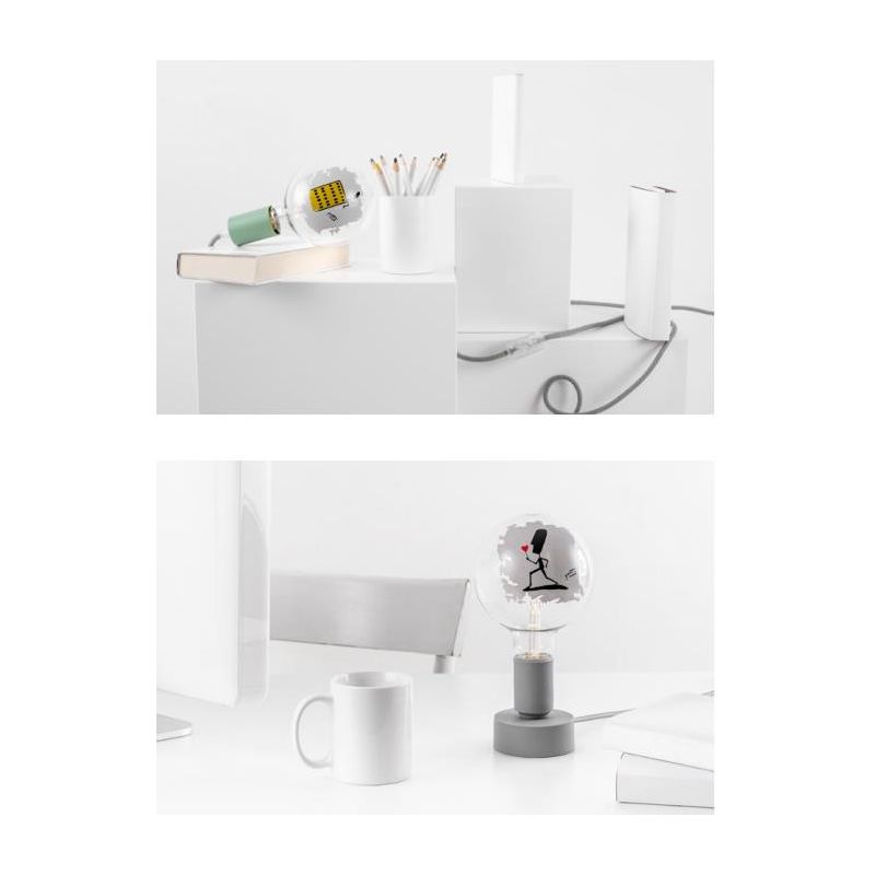 QWERTY LAMPADINE TATTOO GLOBO LED 4,5W LUCE 2700K DECORATE MADE IN ITALY Filotto - Cristalensi Shop Online