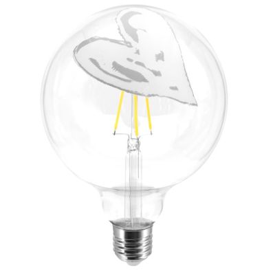 POP HEART LAMPADINE TATTOO GLOBO LED 4,5W LUCE 2700K DECORATE CON CUORI MADE IN ITALY Filotto - Cristalensi Shop Online