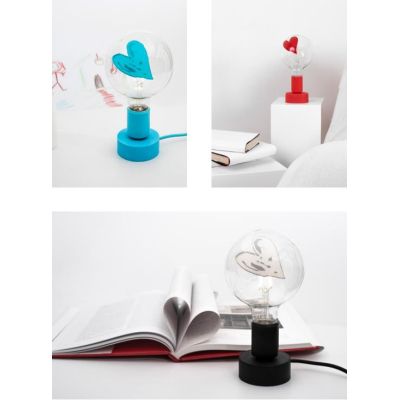 POP HEART LAMPADINE TATTOO GLOBO LED 4,5W LUCE 2700K DECORATE CON CUORI MADE IN ITALY Filotto - Cristalensi Shop Online