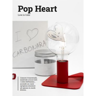 POP HEART LAMPADINE TATTOO GLOBO LED 4,5W LUCE 2700K DECORATE CON CUORI MADE IN ITALY Filotto - Cristalensi Shop Online