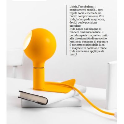 CAMO MAGNETICO LAMPADA DA TAVOLO MODERNA IN METALLO 8 COLORI LAMPADINA INCLUSA 7W Filotto - Cristalensi Shop Online