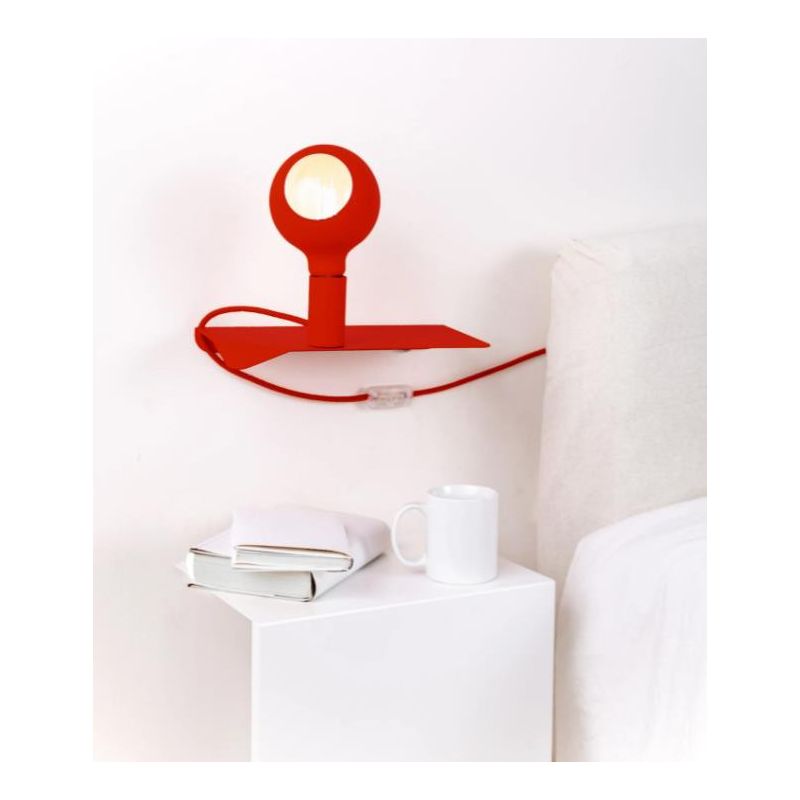 COMBO MAGNETICO APPLIQUE MENSOLA CON PORTALAMPADA MAGNETICO IN METALLO 8 COLORI Filotto - Cristalensi Shop Online