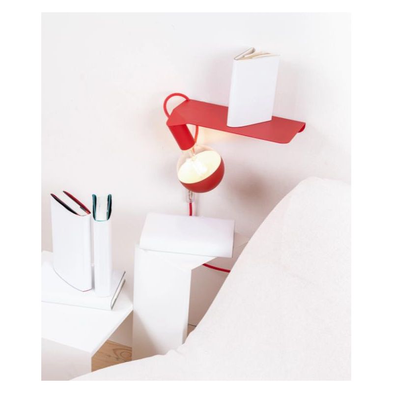 COMBO MAGNETICO APPLIQUE MENSOLA CON PORTALAMPADA MAGNETICO IN METALLO 8 COLORI Filotto - Cristalensi Shop Online