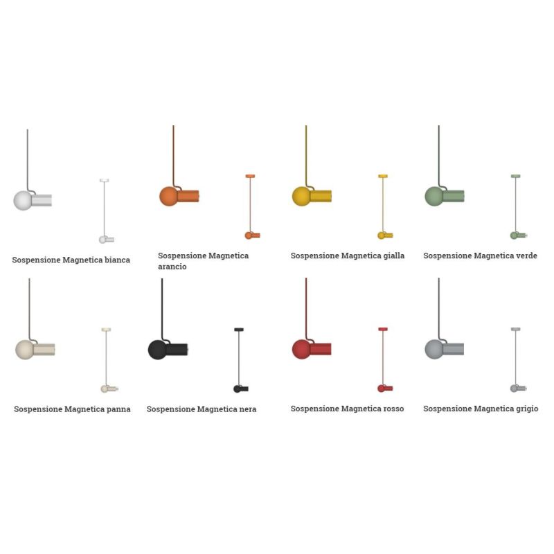 MAGNETICO SOSPENSIONE ORIENTABILE FILOTTO IN METALLO DI 8 COLORI COLORATA ED ORIGINALE Filotto - Cristalensi Shop Online